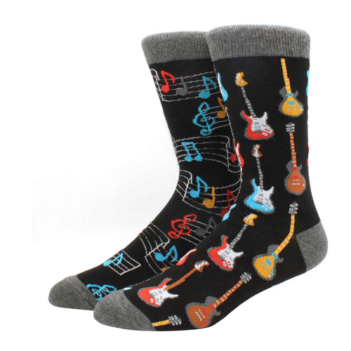 Electric Guitar Musical Odd Paired Crazy Socks - Crazy Sock Thursdays