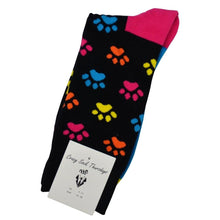 Lade das Bild in den Galerie-Viewer, Paw Prints Puppy Lovers Crazy Socks - Crazy Sock Thursdays
